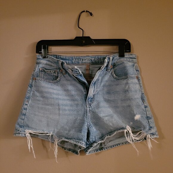 American Eagle Outfitters Jean Shorts – Ripped Denim – Size 4 - Picture 1 of 5